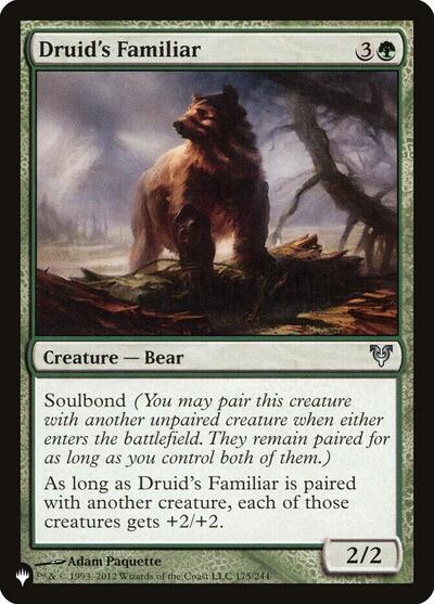 Druid's Familiar (The List) from PLST #AVR-175, Magic: The Gathering card