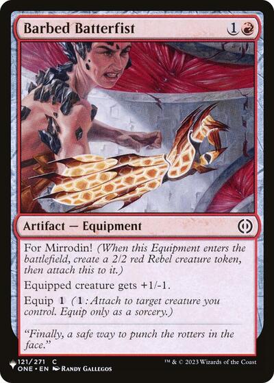 Barbed Batterfist (The List) PLST ONE-121 Magic card
