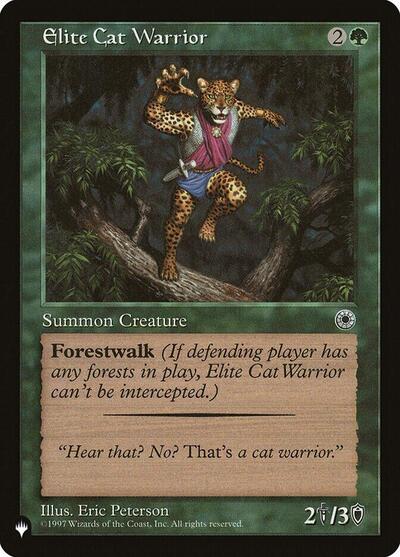 Elite Cat Warrior (The List, Flavor Text) from LIST #POR-163, Magic: The Gathering card