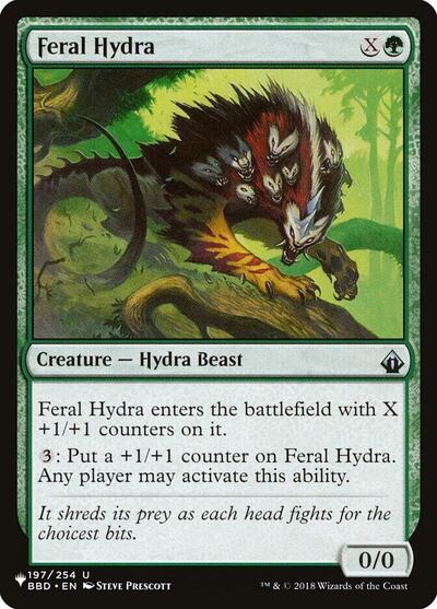 Feral Hydra (The List) from PLST #BBD-197, Magic: The Gathering card