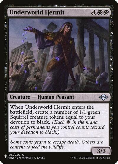 Underworld Hermit (The List) from LIST #MH2-105, Magic: The Gathering card