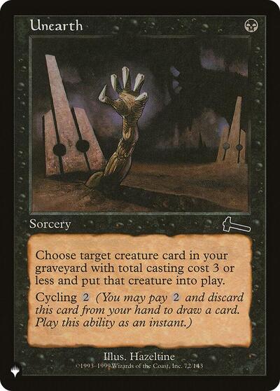 Unearth (The List) from PLST #ULG-72, Magic: The Gathering card