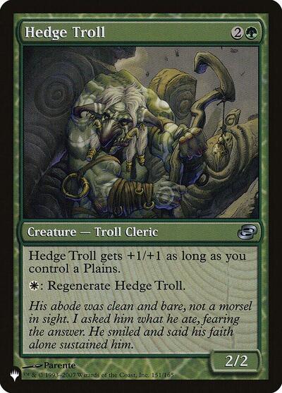 Hedge Troll (The List) from PLST #PLC-151, Magic: The Gathering card