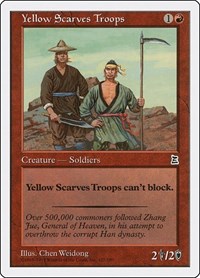 Yellow Scarves Troops - Portal Three Kingdoms - Magic: The Gathering card