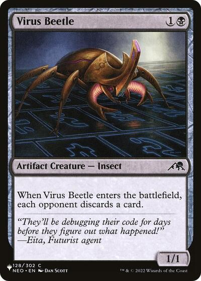 Virus Beetle (The List) from PLST #NEO-128, Magic: The Gathering card