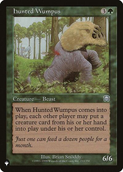 Hunted Wumpus (The List) from PLST #MMQ-253, Magic: The Gathering card