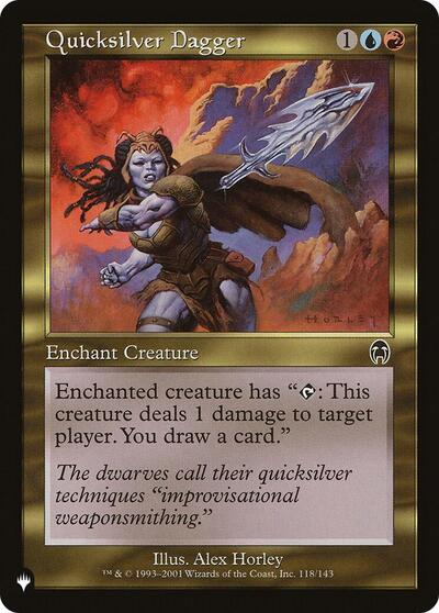 Quicksilver Dagger (The List) from PLST #APC-118, Magic: The Gathering card