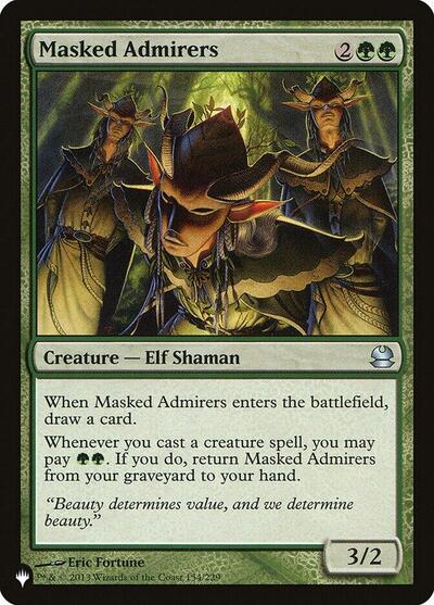 Masked Admirers (The List) from PLST #MMA-154, Magic: The Gathering card