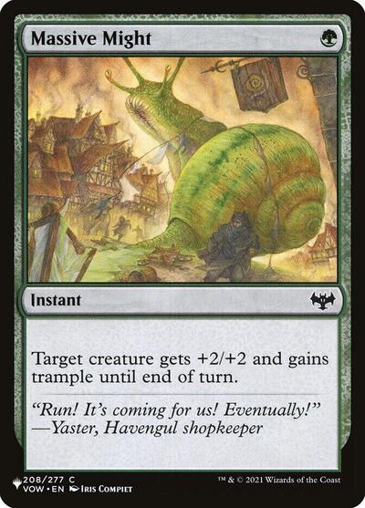Massive Might (The List) from PLST #VOW-208, Magic: The Gathering card