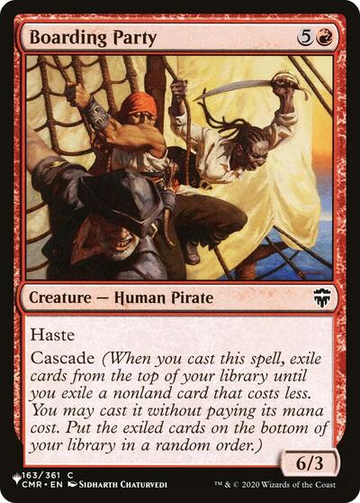 Boarding Party (The List) from PLST #CMR-163, Magic: The Gathering card