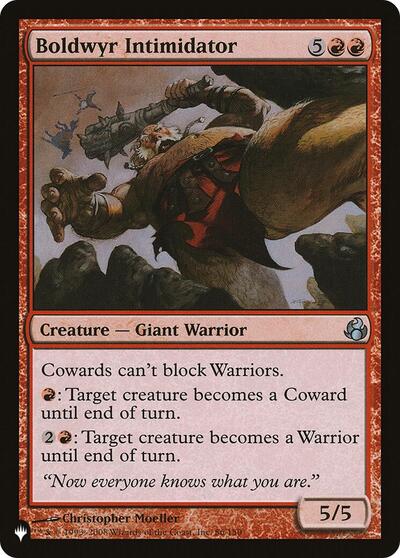 Boldwyr Intimidator (The List) from PLST #MOR-86, Magic: The Gathering card