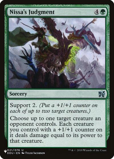 Nissa's Judgment (The List) from LIST #DDU-21, Magic: The Gathering card