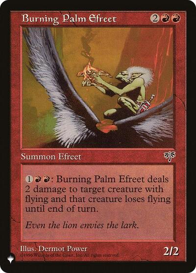 Burning Palm Efreet (The List) from PLST #MIR-161, Magic: The Gathering card