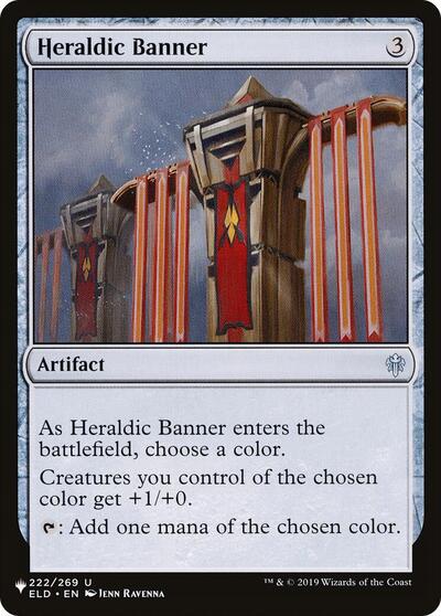 Heraldic Banner (The List) from PLST #ELD-222, Magic: The Gathering card
