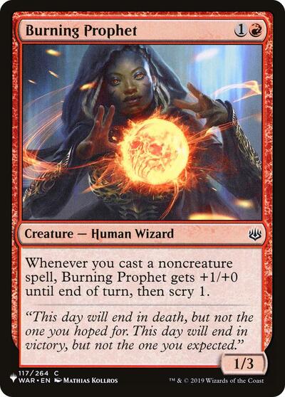 Burning Prophet (The List) from PLST #WAR-117, Magic: The Gathering card