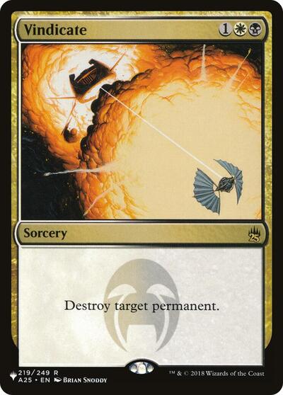 Vindicate (The List) from LIST #A25-219, Magic: The Gathering card
