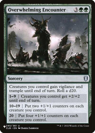 Overwhelming Encounter (The List) from PLST #CLB-245, Magic: The Gathering card