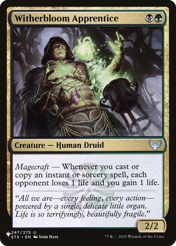 Witherbloom Apprentice - The List Reprints - Magic: The Gathering - TCGplayer.com Witherbloom Apprentice - The List Reprints - Magic: The Gathering - TCGplayer.com