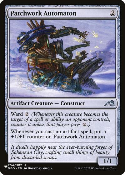 Patchwork Automaton (The List) from PLST #NEO-254, Magic: The Gathering card