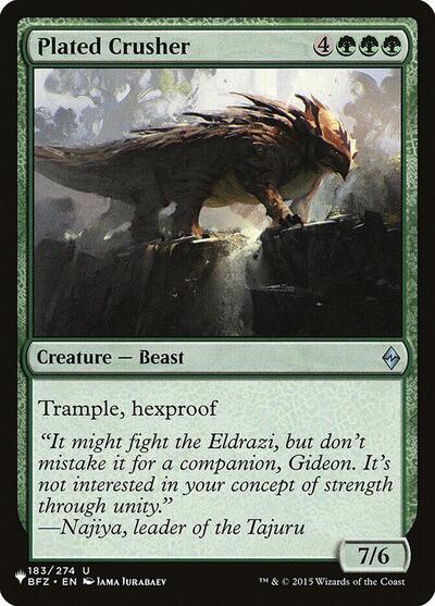 Plated Crusher (The List) from PLST #BFZ-183, Magic: The Gathering card
