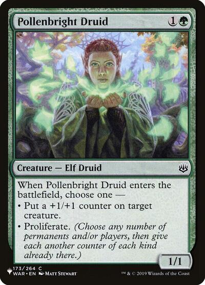 Pollenbright Druid (The List) from PLST #WAR-173, Magic: The Gathering card