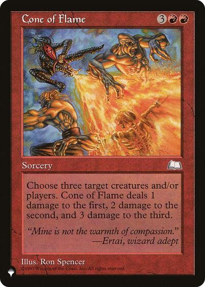 Cone of Flame (The List) from PLST #WTH-95, Magic: The Gathering card