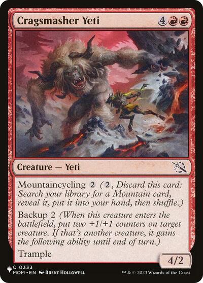 Cragsmasher Yeti (The List) from PLST #MOM-333, Magic: The Gathering card