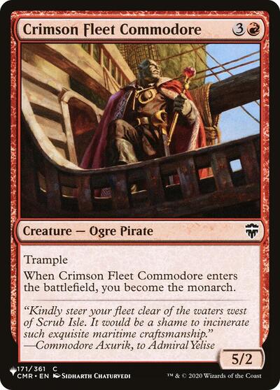Crimson Fleet Commodore (The List) from PLST #CMR-171, Magic: The Gathering card