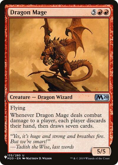 Dragon Mage (The List) from LIST #M20-135, Magic: The Gathering card