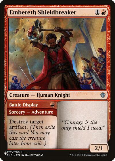 Embereth Shieldbreaker (The List) from PLST #ELD-122, Magic: The Gathering card
