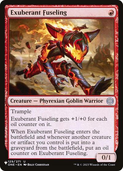 Exuberant Fuseling (The List) from PLST #ONE-129, Magic: The Gathering card