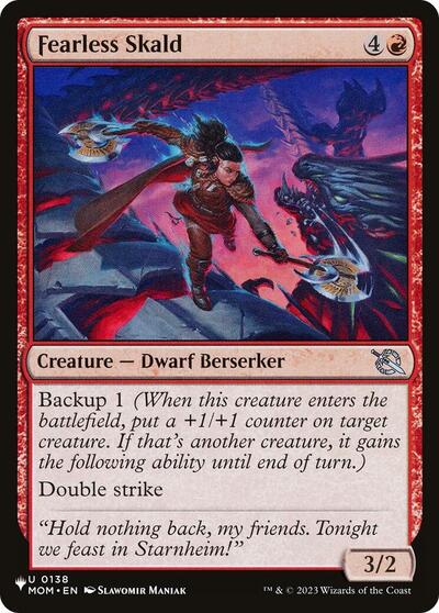 Fearless Skald (The List) from PLST #MOM-138, Magic: The Gathering card