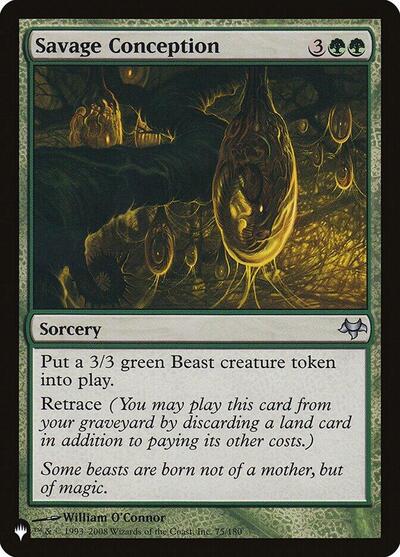 Savage Conception (The List) from PLST #EVE-75, Magic: The Gathering card