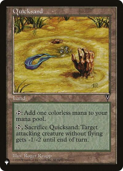 Quicksand (The List) from PLST #VIS-166, Magic: The Gathering card