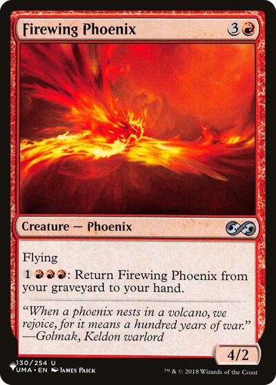 Firewing Phoenix (The List) from PLST #UMA-130, Magic: The Gathering card
