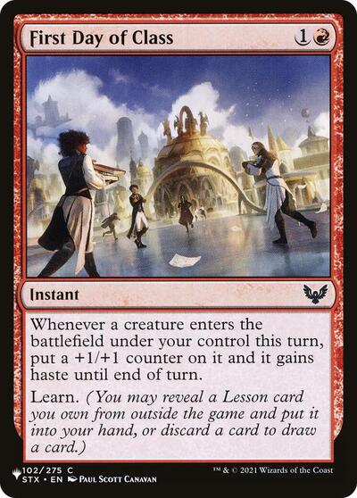 First Day of Class (The List) from PLST #STX-102, Magic: The Gathering card