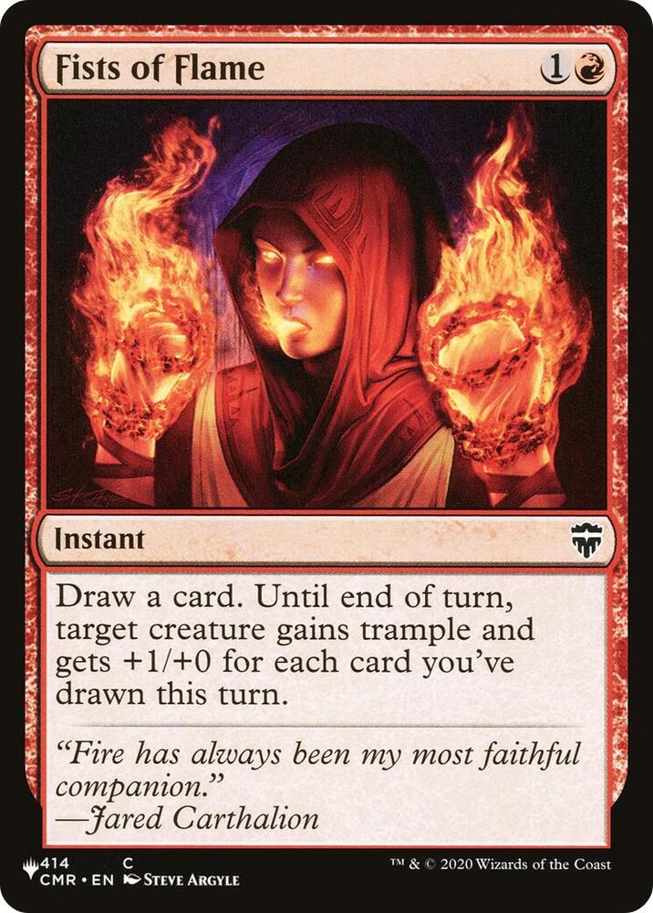 Fists of Flame #CMR-414 — The List