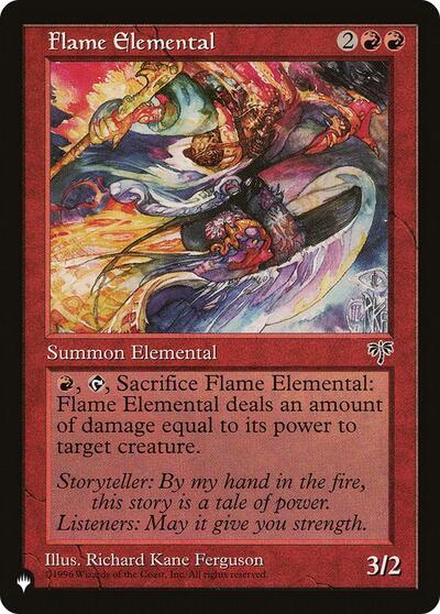 Flame Elemental (The List) from PLST #MIR-175, Magic: The Gathering card