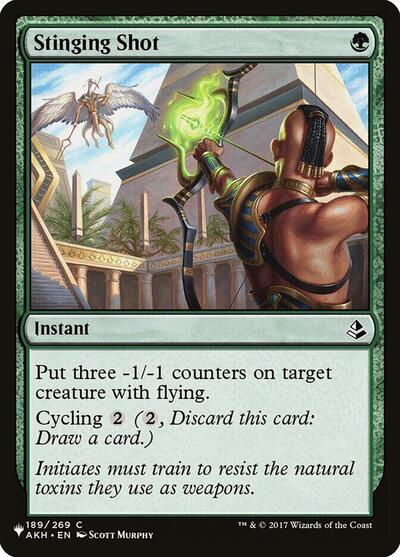 Stinging Shot (The List) from PLST #AKH-189, Magic: The Gathering card