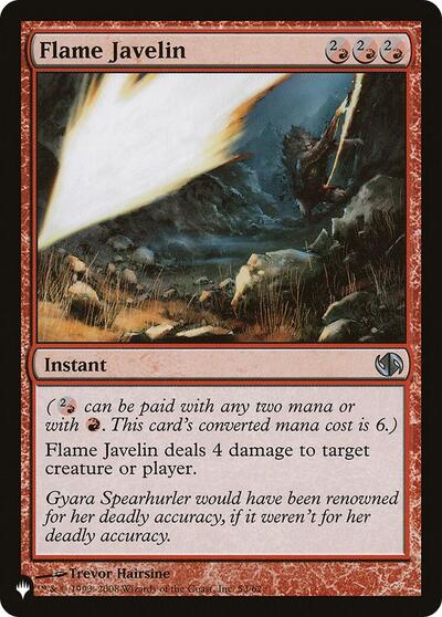 Flame Javelin (The List) from LIST #DD2-53, Magic: The Gathering card