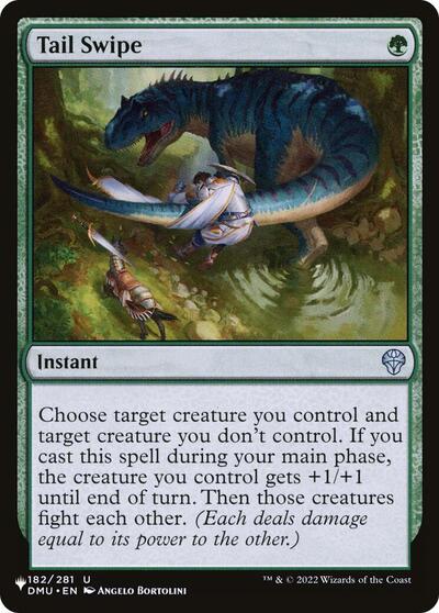 Tail Swipe (The List) from PLST #DMU-182, Magic: The Gathering card