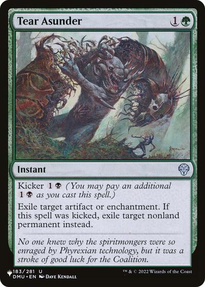 Tear Asunder (The List) from PLST #DMU-183, Magic: The Gathering card