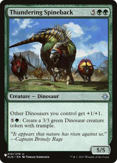 Thundering Spineback (The List) from PLST #XLN-210, Magic: The Gathering card