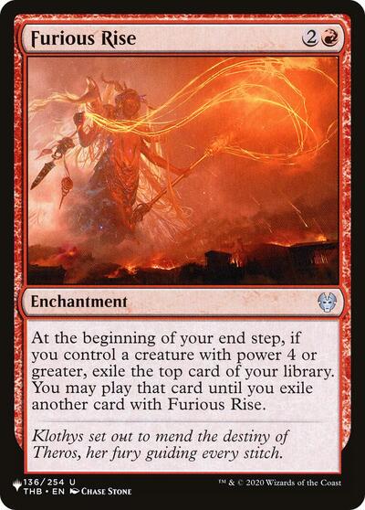 Furious Rise (The List) from PLST #THB-136, Magic: The Gathering card