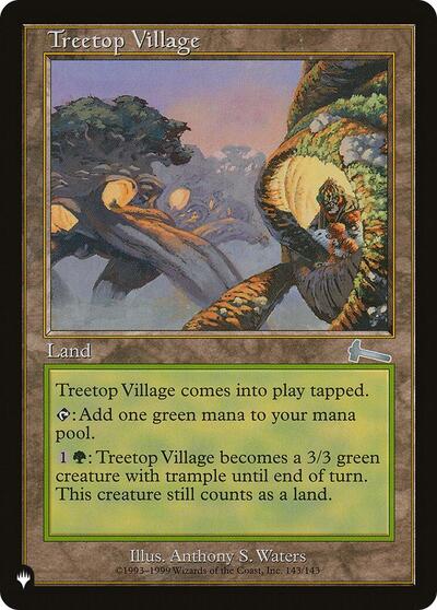 Treetop Village (The List) from PLST #ULG-143, Magic: The Gathering card