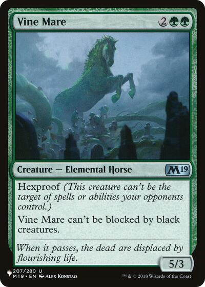 Vine Mare (The List) from PLST #M19-207, Magic: The Gathering card