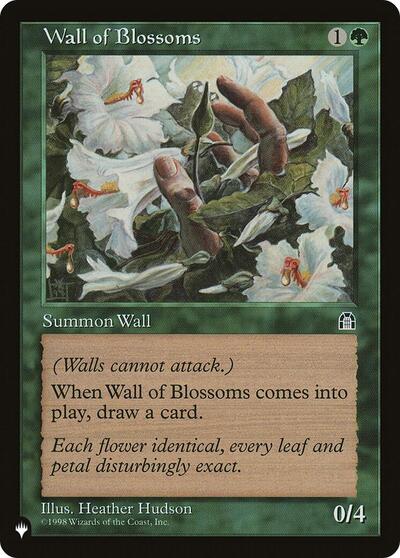 Wall of Blossoms (The List) from PLST #STH-125, Magic: The Gathering card