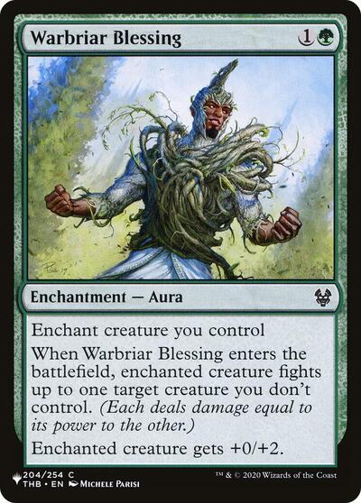 Warbriar Blessing (The List) from PLST #THB-204, Magic: The Gathering card