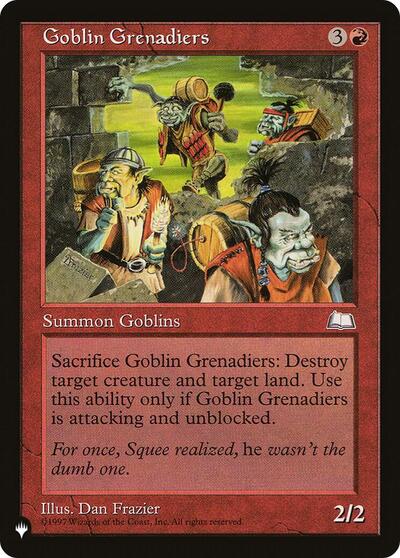 Goblin Grenadiers (The List) from PLST #WTH-104, Magic: The Gathering card