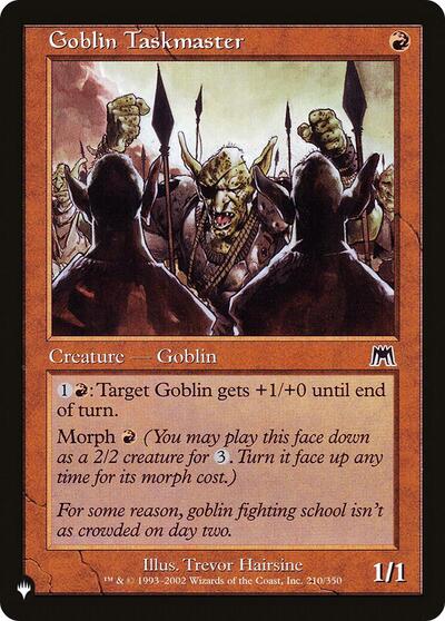 Goblin Taskmaster (The List) from PLST #ONS-210, Magic: The Gathering card